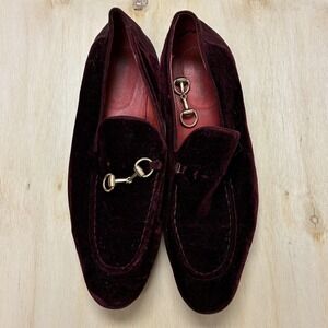 Carrucci Monk Strap Shoes Mens Size 10.5 M Red Velvet Dress Loafers KS308-101V